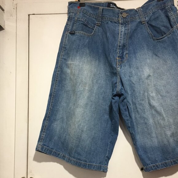 VINTAGE 5IVE JUNGLE & Co. WIDE LEG JEANS SHORTS SIZE 36 - Picture 4 of 8